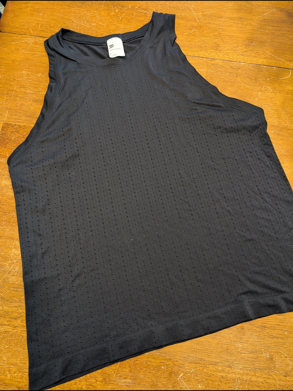 all in motion Black Perforated Athletic  Tank Top